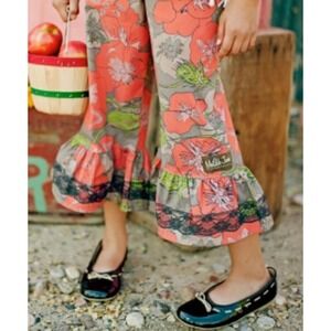 Matilda Jane You & Me Vander Poppy Big Ruffle Bottom Pants Size 2‎ Cute Cotton